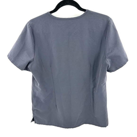 Figs Casma Scrub Top Three Pocket Medical Uniform Short Sleeve Gray Size Medium - Picture 5 of 10